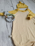 Knotted Gown (Golden Yellow Stripe)